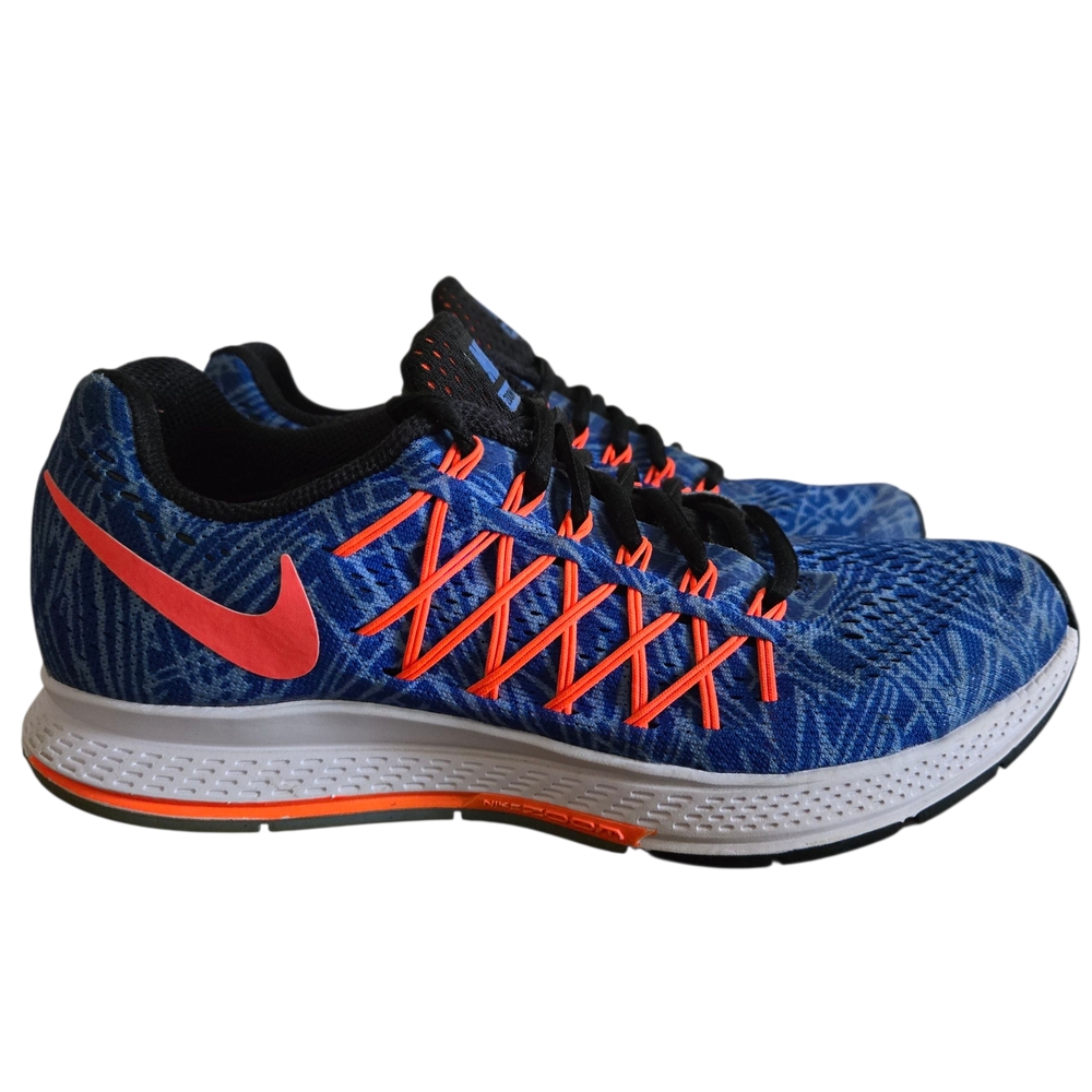 Nike Air Zoom Pegasus 32 Running Shoes Womens Size 7 Blue Orange 806806-400